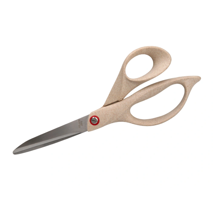 Liderpapel Tijera de Oficina Acero Inoxidable Mango Eco Fibra de Trigo 8' 21,5 cm en Blíster 1