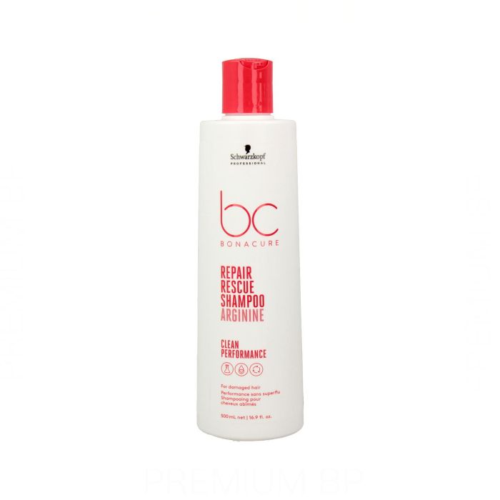 Schwarzkopf Bonacure Repair Rescue Champú Arginina 500 ml - Para cabello dañado con efecto acondicionador duradero