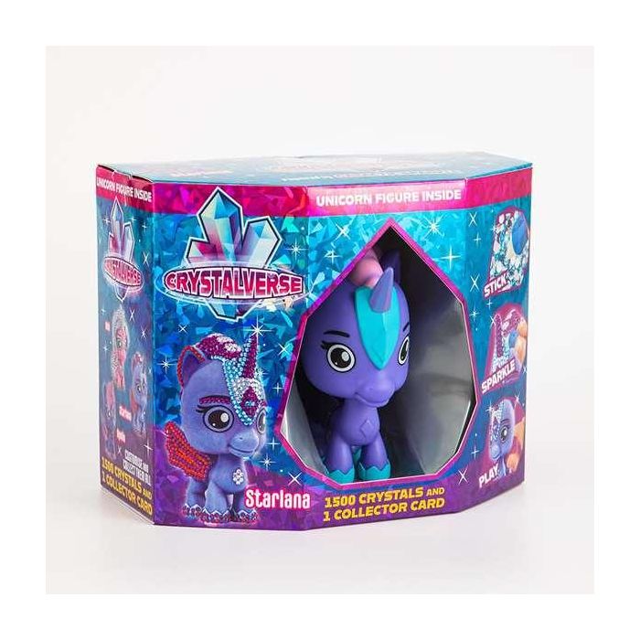 Bandai Unicornio Crystalverse Classic para Cristalizar, Incluye 1500 Cristales, Pegamento, Aplicador y Manual, Surtidos Edad 6+
