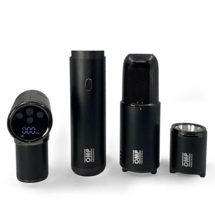 Omp OMPS19200001 Arrancador, Compresor de Aire, Aspiradora, Linterna y Power Bank Portátil Multifunción 5 en 1 con Estuche 4