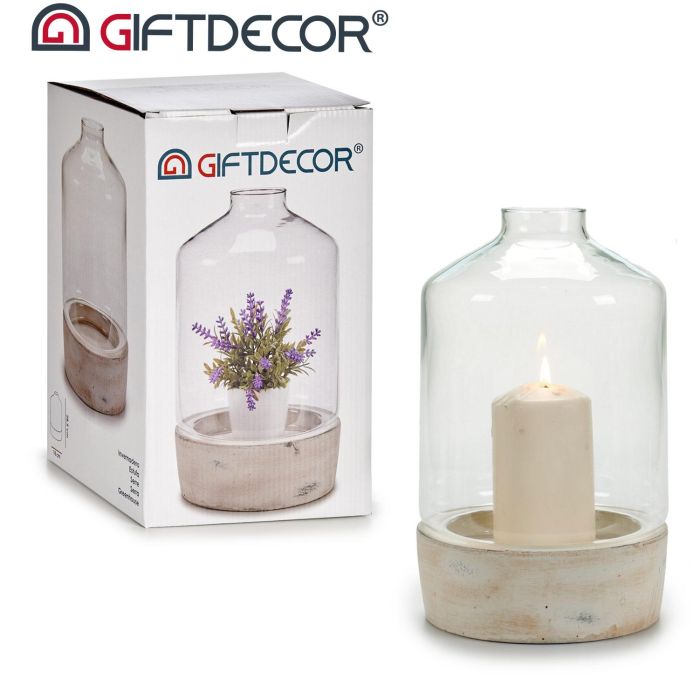 Invernadero Cristal Base Piedra Gr Giftdecor 18X29CM (4 Unidades) 2 Invernadero Cristal Base Piedra Gr Giftdecor 18X29CM (4 Unidades) 2
