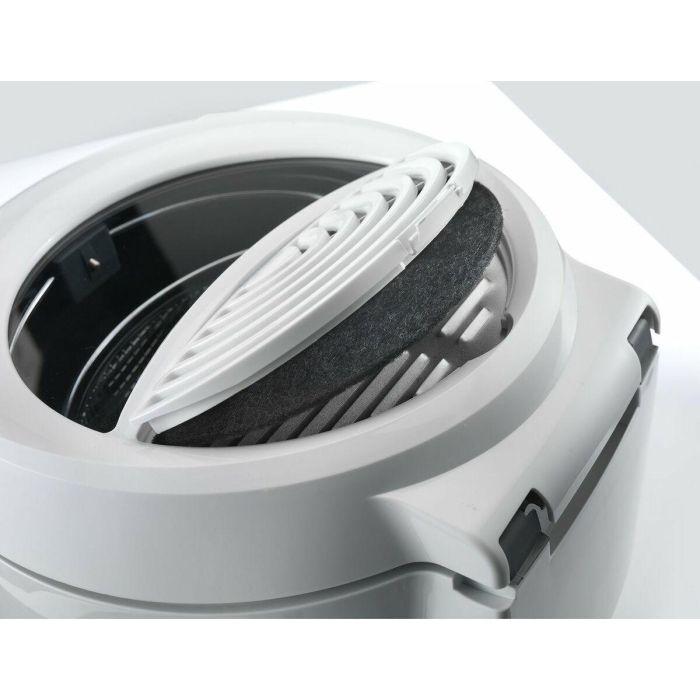 Delonghi F38436 Freidora eléctrica RotoFry Classic Cesta giratoria, 1.2kg Papas Fritas, Termostato y Temporizador Digital, Blanco 1