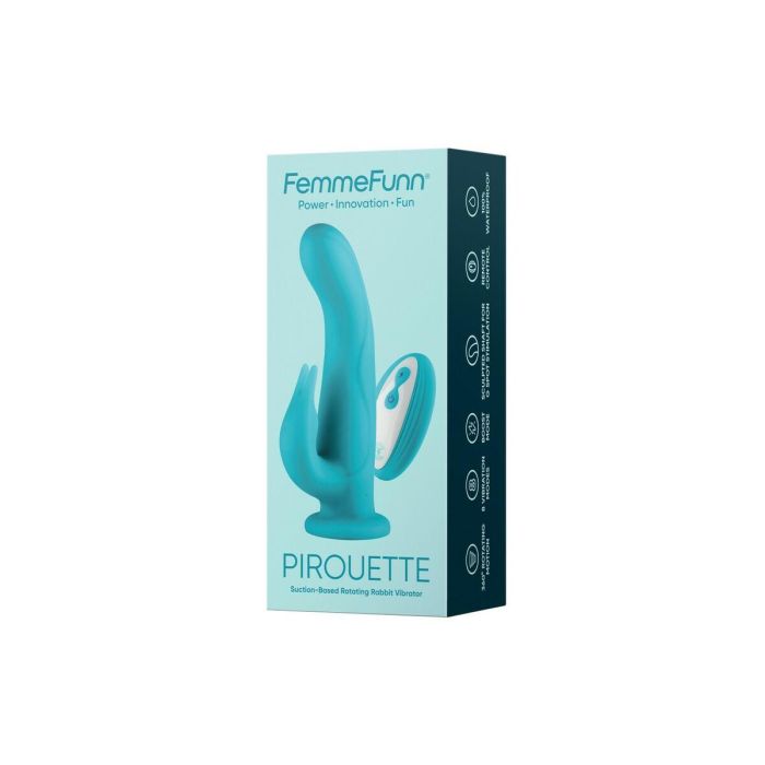 Vibrador Doble Estimulación FemmeFunn Pirouette Turquesa 2 Vibrador Doble Estimulación FemmeFunn Pirouette Turquesa 2