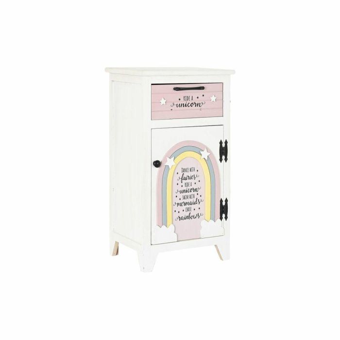 Mesita De Noche Kids DKD Home Decor Blanco Rosa 29 x 73.5 x 40 cm 3