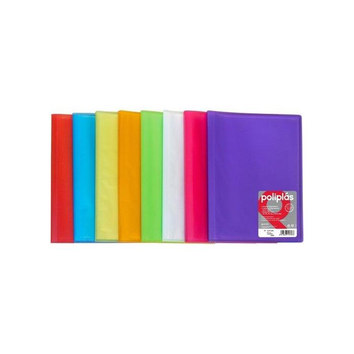 Grafoplás Carpeta de Polipropileno Translúcido con 10 Fundas Soldadas Folio Natural