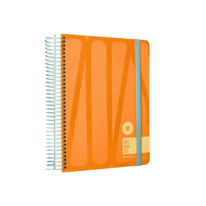 Agenda Espiral Antartik Bold A5+ 2025 Dia Pagina Colores Azul Y Melocoton Surtidos Papel 80 gr 8 unidades 4