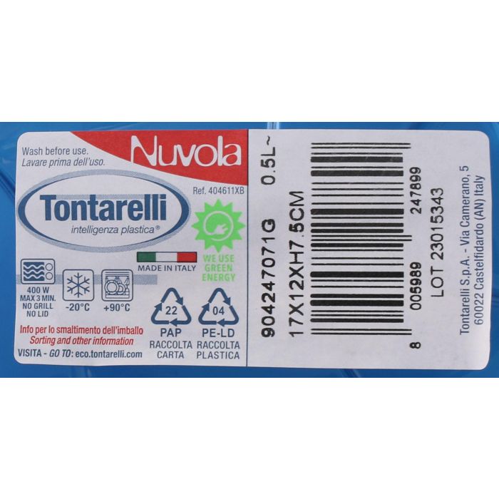 Set 4 Fiambreras Rectangulares Nuvola 0.5 L Azul - Inde (12 Cajas) 1 Set 4 Fiambreras Rectangulares Nuvola 0.5 L Azul - Inde (12 Cajas) 1