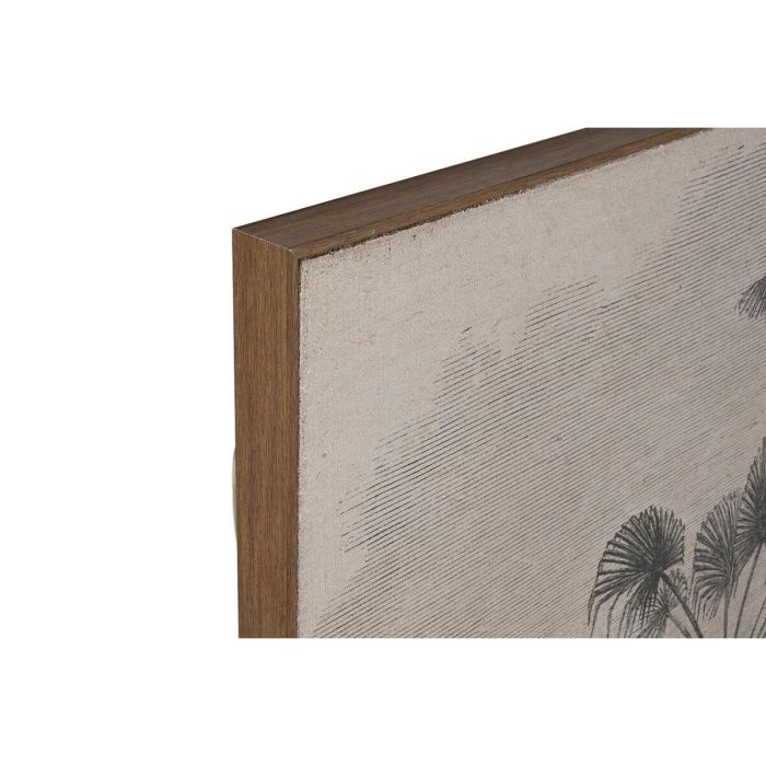 DKD Home Decor Cuadro Colonial Set de 3 Palmeras Negro Marrón 4 x 120 x 180 cm 5
