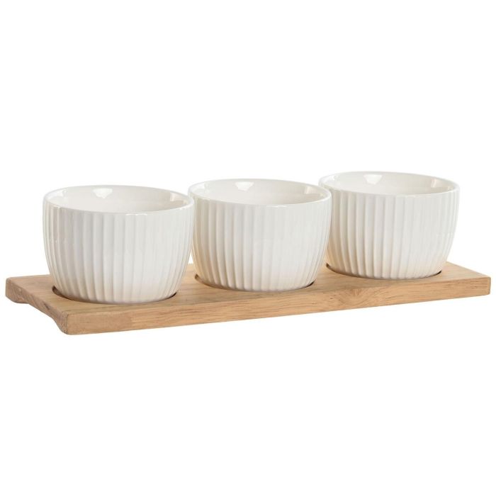 Aperitivo Urban DKD Home Decor Blanco Natural 9.6 x 6.2 x 28 cm Set de 3 Aperitivo Urban DKD Home Decor Blanco Natural 9.6 x 6.2 x 28 cm Set de 3