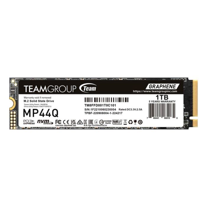 Team Group MP44Q SSD 2 TB M.2 PCIe 4.0 NVMe QLC 3D NAND para PC Portátil