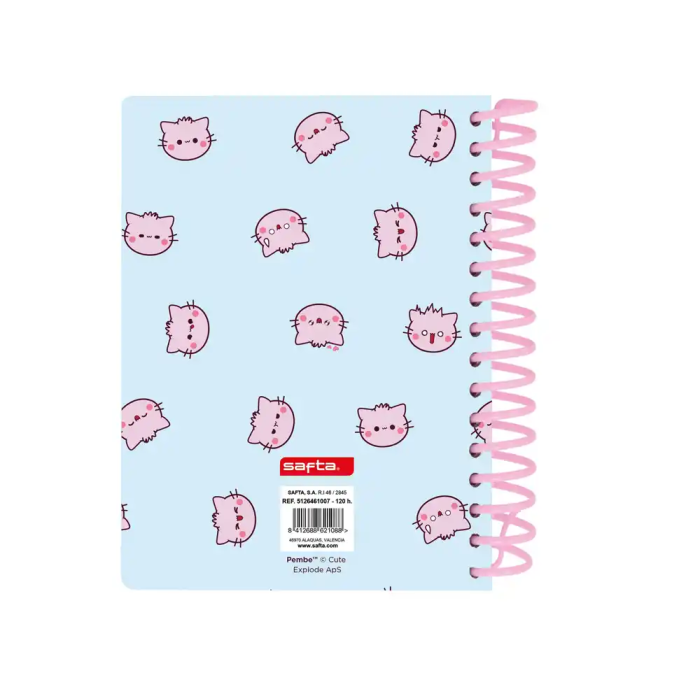 Safta Bloc de notas Pembe the pink cat squishy frontal 179x19x135 mm 1 Safta Bloc de notas Pembe the pink cat squishy frontal 179x19x135 mm 1