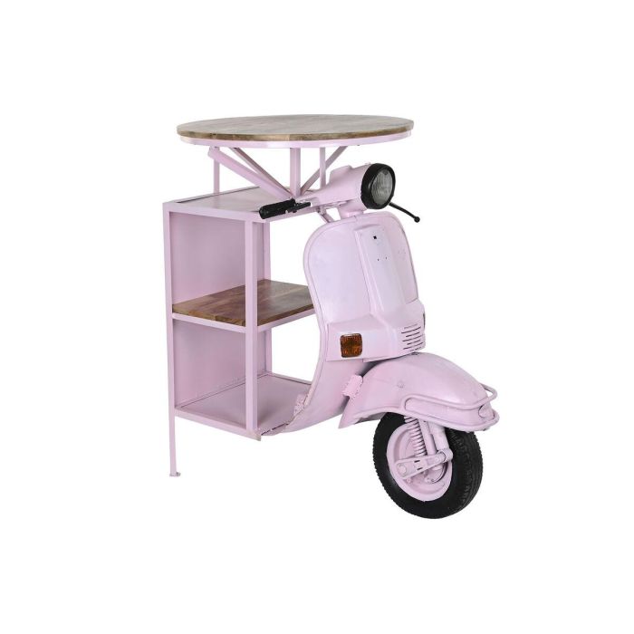 DKD Home Decor Mesa Shabby Pinki Rosa Palo de Hierro y Mango con 1 Estantería, Diseño Moto Scooter, 72x116x110 cm DKD Home Decor Mesa Shabby Pinki Rosa Palo de Hierro y Mango con 1 Estantería, Diseño Moto Scooter, 72x116x110 cm
