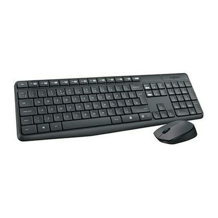 Teclado y Ratón Logitech MK235 Negro Qwerty Español (8 Unidades) 1