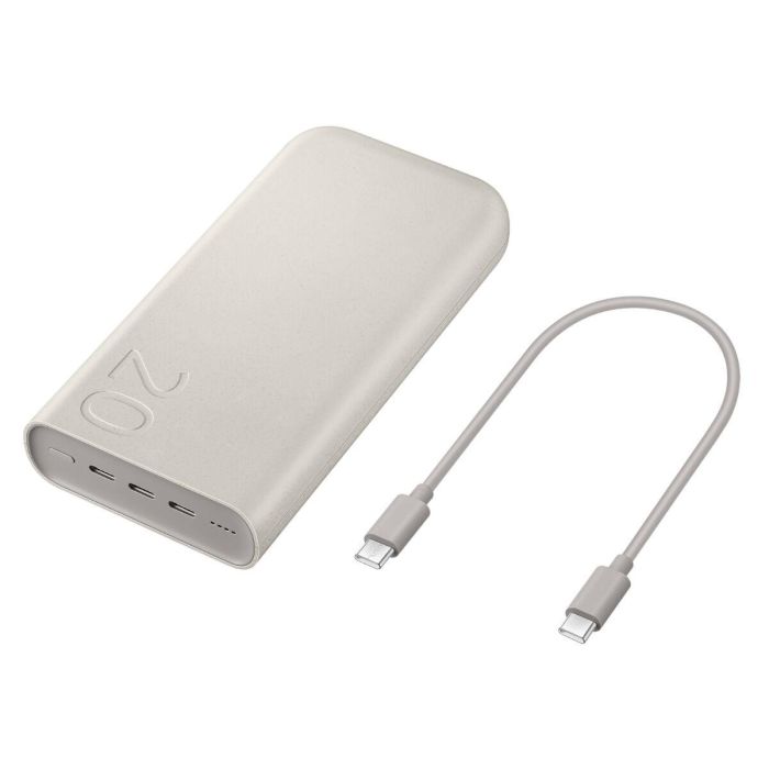 Samsung EB-P4520XUEGEU Power Bank 20000 mAh 45W Max Tripleport 3X USB-C Beige 1
