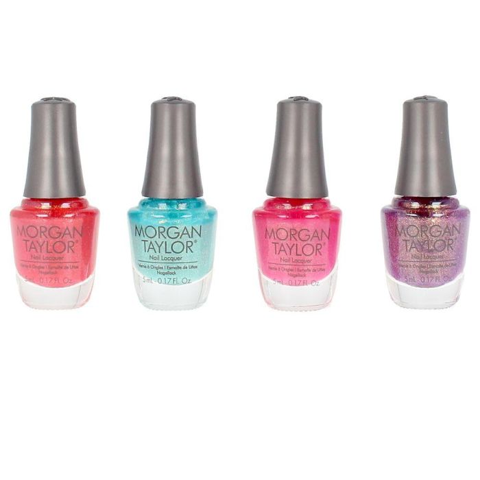 Morgan Taylor Lote 4 pz Esmaltes de Uñas Mini SWITCH ON COLOR Tonos Vibrantes 1