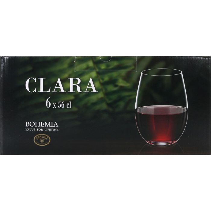 Bohemia Set de 6 Vasos de Cristal Clara, 560 cc (4 Cajas) 1