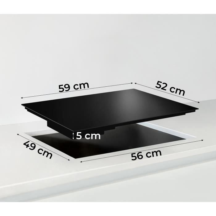 Oceanic Vitrocerámica 5200W 3 Zonas Negro 60 cm con Temporizador y Controles Sensibles 5 Oceanic Vitrocerámica 5200W 3 Zonas Negro 60 cm con Temporizador y Controles Sensibles 5