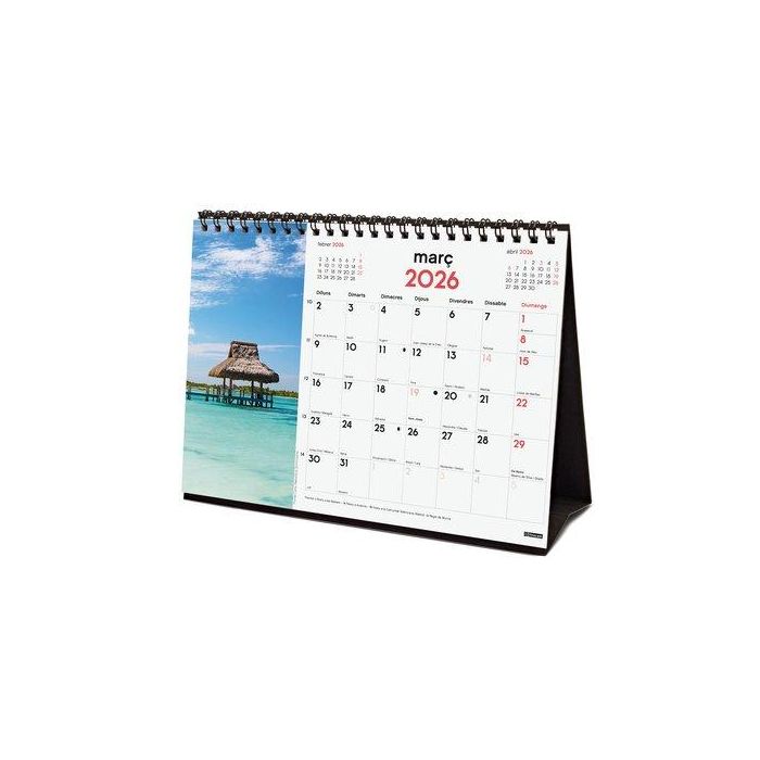 Calendari (2026) Catalan Finocam Sobretaula Imatges Mensual Per Escriure S 210X150 Pasatges Paradisiacs
