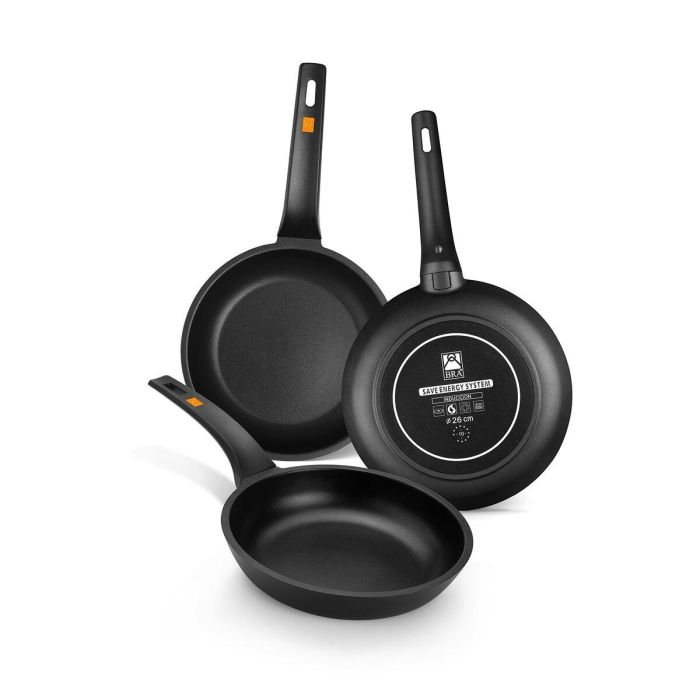Sartén Wok BRA Sartén Efficient Negro Aluminio Ø 24 cm 14