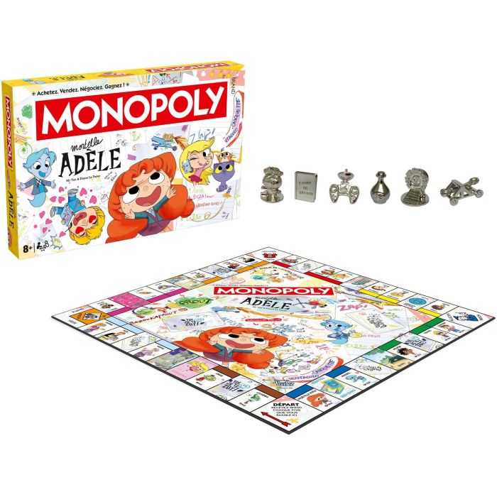 MONOPOLY Mortelle Adele - Juego de mesa - MOVIMIENTOS GANADORES - A partir de 8 años
