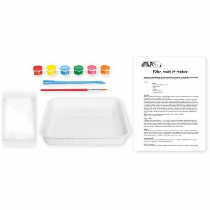 Main D'Artiste Kit de Creación de Yeso MGM Hand para Pintar, con Molde Circular, 6 Pinturas y Pincel 3 Main D'Artiste Kit de Creación de Yeso MGM Hand para Pintar, con Molde Circular, 6 Pinturas y Pincel 3