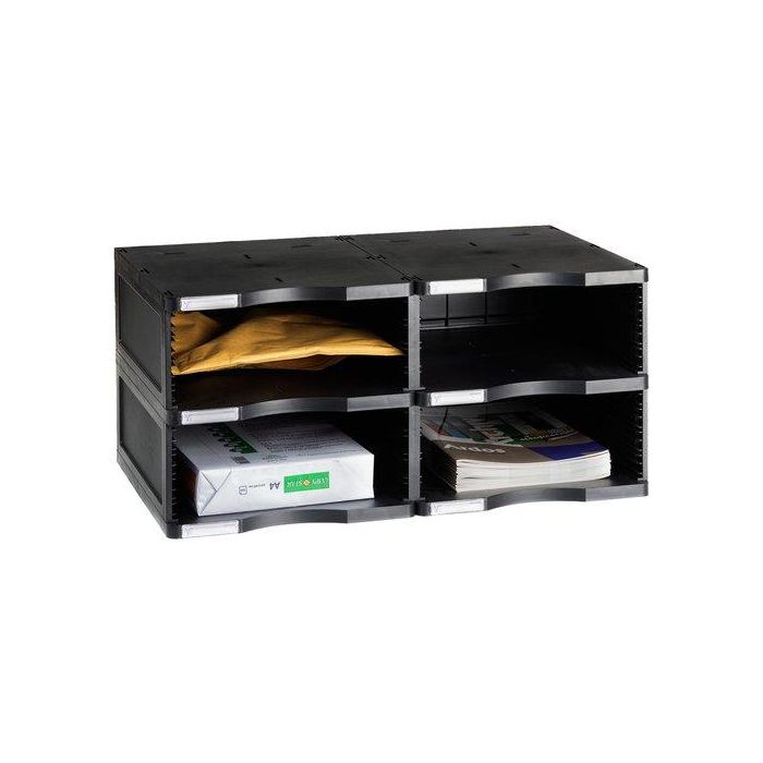 Modulo Archivo 2000 Archivodoc A4 Apaisado 4 Cajones Jumbo Negro