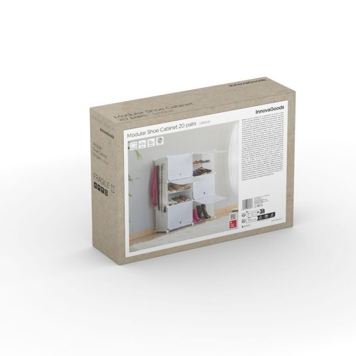 Zapatero Modular Portátil InnovaGoods Blanco 13