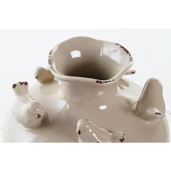 Jarron Shabby DKD Home Decor Beige Gris 14.5 x 12 x 14.5 cm (4 Unidades) Jarron Shabby DKD Home Decor Beige Gris 14.5 x 12 x 14.5 cm (4 Unidades)