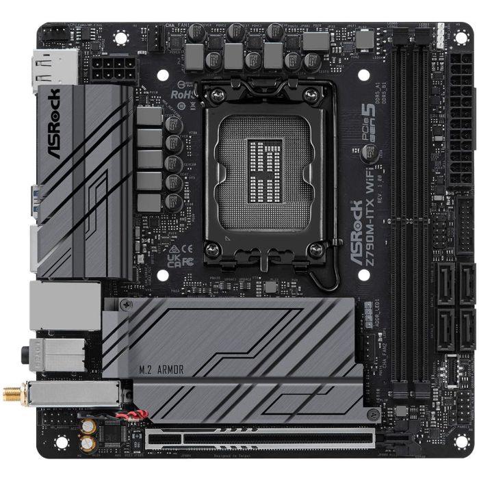 ASRock Z790M-ITX Wifi Placa Base Mini ITX, Intel Z790, LGA 1700, DDR5, Wi-Fi 6E 2 ASRock Z790M-ITX Wifi Placa Base Mini ITX, Intel Z790, LGA 1700, DDR5, Wi-Fi 6E 2