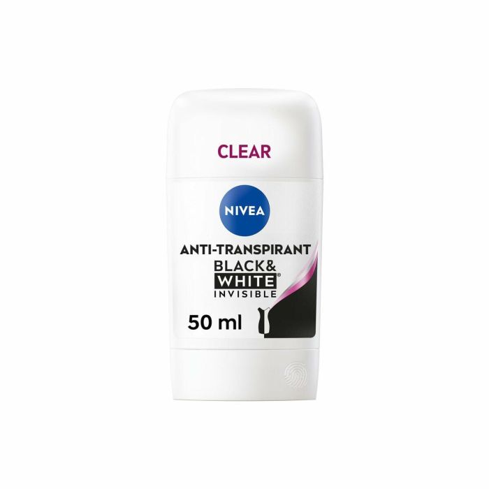Nivea Black & White Invisible desodorante stick 50 ml – 72h protección antitranspirante antimanchas ropa negra y blanca 3