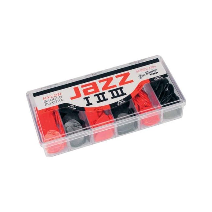 Dunlop Jazz I, II, III Uña Púa Guitarra Nylon Caja 144 Unidades