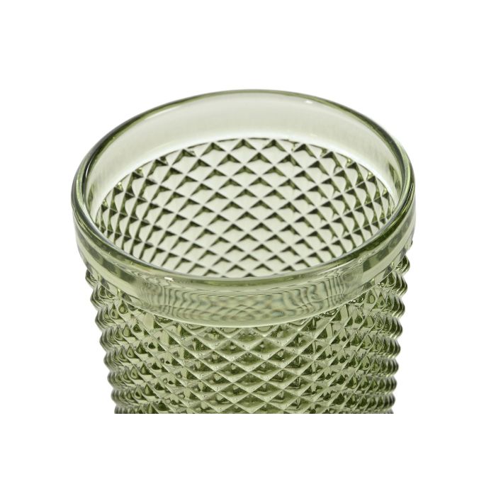 DKD Home Decor Vaso Basicos Verde 8 x 10 x 8 cm Cristal Apto Microondas y Lavavajillas Set de 6 1
