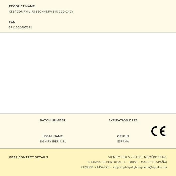 Philips Cebador S10 4-65W 220-240V 1