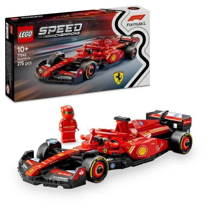Juego de construccion coche de carreras ferrari sf-24 formula 1 275 piezas lego speed champions