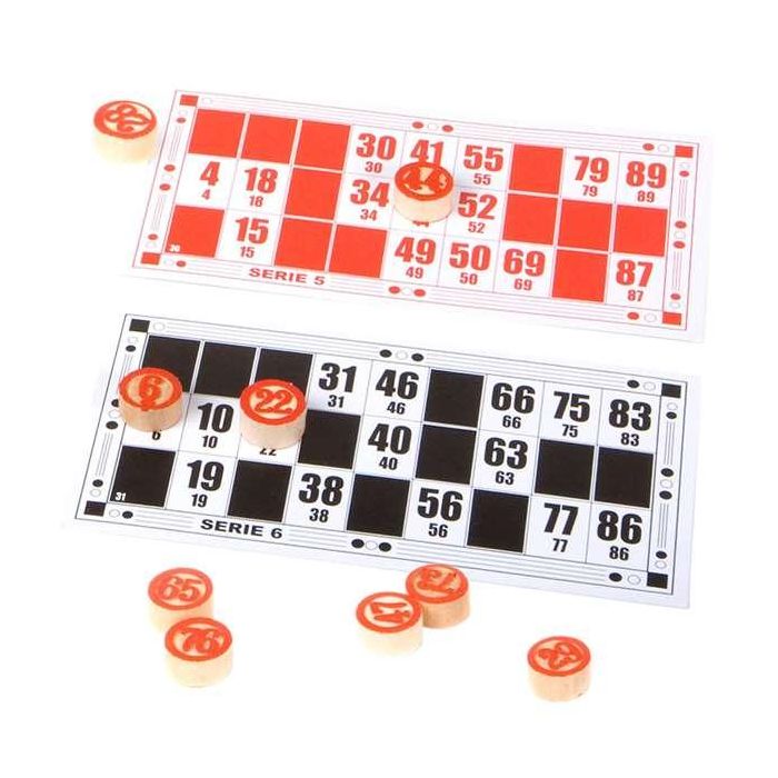 Juego bingo de madera con 36 cartones 6