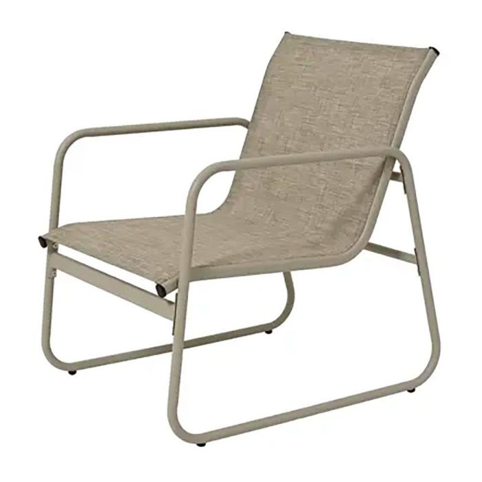 Outdoor Living By Decoris Conjunto Jardín 4 Piezas Modelo Bogotá - Mesa, Banco y 2 Sillas Beige, Estructura Hierro, Textil Repele Agua