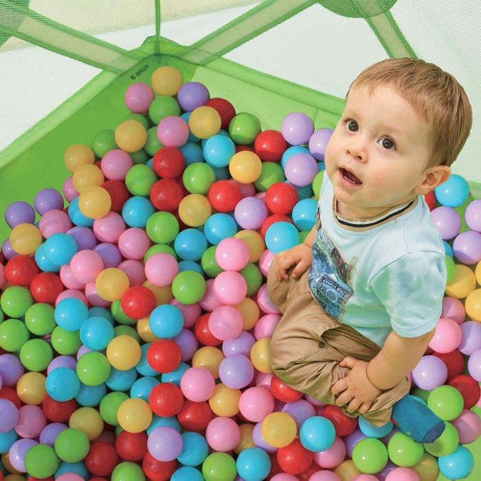 Fisher Price Pack de 100 Pelotas Multicolor de Plástico de 5.5cm de Diámetro para Bebés +3 Meses, Libres de BPA y Ftalatos 4