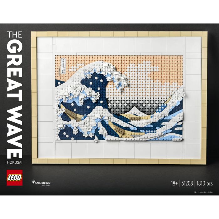 LEGO Art 31208 Hokusai - The Great Wave, Decoración de la pared japonesa, ocio creativo, adultos 5