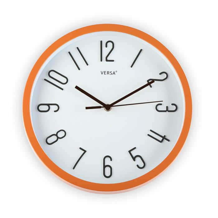 Reloj De Pared Naranja Dia 30 Versa 4X30CM (2 Unidades) Reloj De Pared Naranja Dia 30 Versa 4X30CM (2 Unidades)