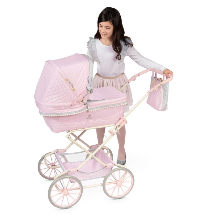 Decuevas Coche Reborn Plegable con Sombrilla y Bolso Sophie para Muñecas de hasta 55 cm 2