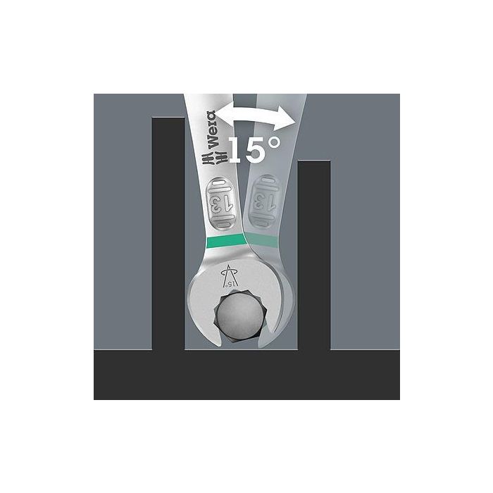 Wera 05020234001 Juego llaves combinadas Joker 2 8, 10, 13, 17, 19 mm con soporte magnético de acero inoxidable 6