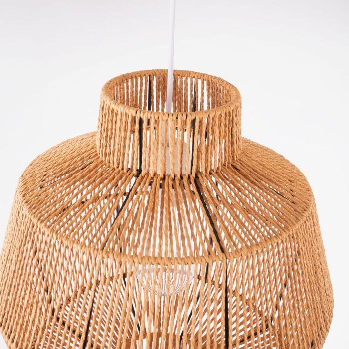 Lámpara Colgante Barishal Cuerda Natural SKD-P80013. Ideal para Salón, Comedor, Restaurante. Base E27 para Ambiente Cálido y Fresco. 3 Lámpara Colgante Barishal Cuerda Natural SKD-P80013. Ideal para Salón, Comedor, Restaurante. Base E27 para Ambiente Cálido y Fresco. 3