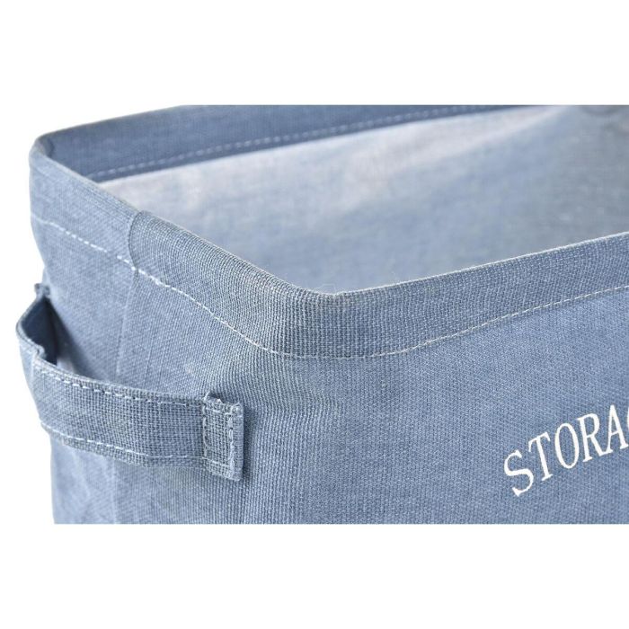 Cesta DKD Home Decor Amarillo Azul Granate Lienzo Moderno 20 x 16 x 15 cm (3 Unidades) 2