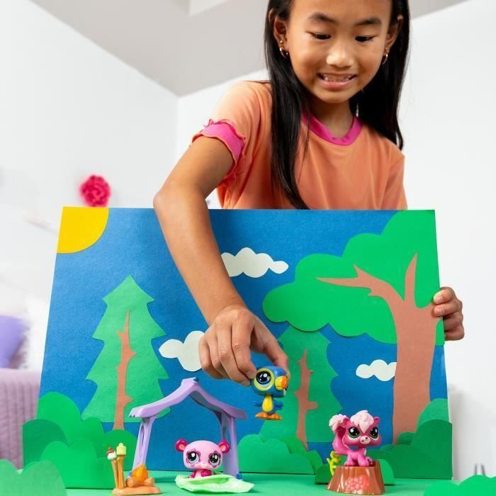 Pack temático 3 Mascotas - BANDAI - Littlest Pet Shop Camping - Animales y accesorios 5 Pack temático 3 Mascotas - BANDAI - Littlest Pet Shop Camping - Animales y accesorios 5