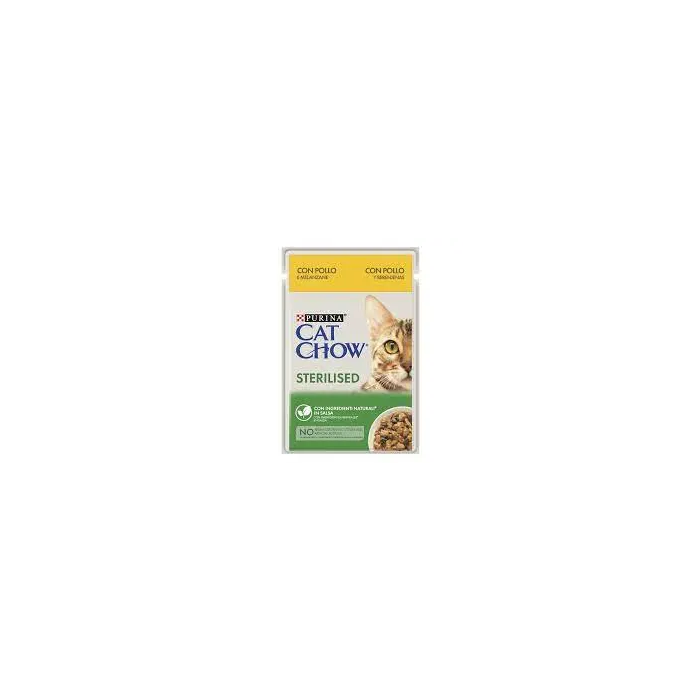 Cat Chow Feline Esterilizado Pollo Berenjena 26x85 gr