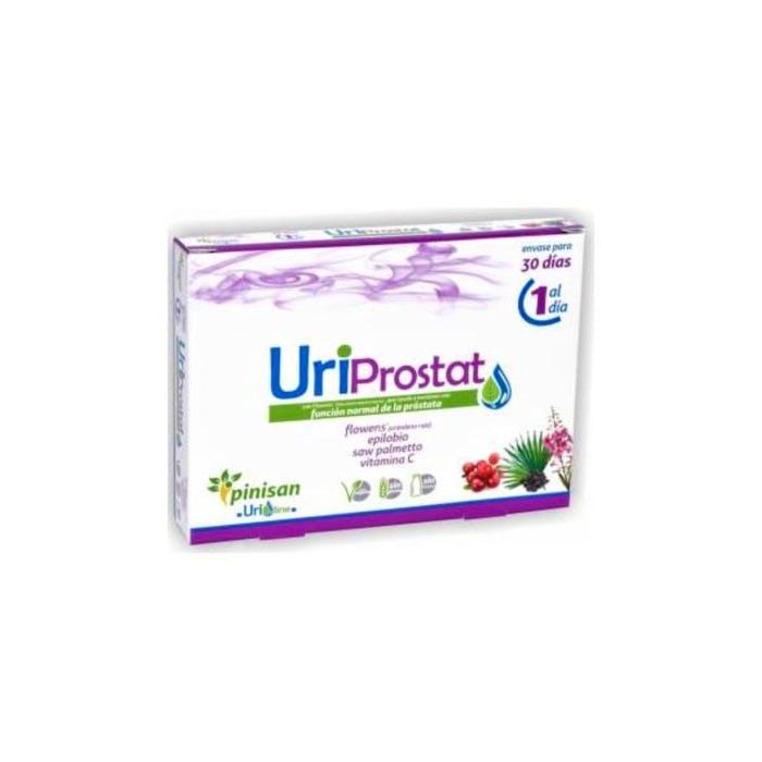 PINISAN Uriprostat 30 Cápsulas con Arándano Rojo, Epilobio y Saw Palmetto para la Función Normal de la Próstata