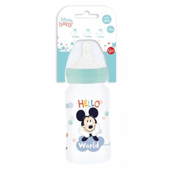 Biberón - Disney Baby - Mickey - 240 ml - Libre de BPA - Tetina de silicona de 3 posiciones 2 Biberón - Disney Baby - Mickey - 240 ml - Libre de BPA - Tetina de silicona de 3 posiciones 2