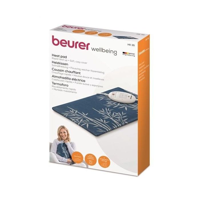 Beurer HK-35 Almohadilla Electrónica Calefactora (30x40 cm) con Control de Temperatura y Calentamiento Rápido para Alivio Muscular y de Espalda 3