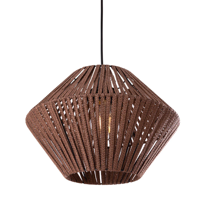 Lámpara Colgante Albert Ratán Diseño Rejilla Estilo Étnico [SKD-P-2004] 1