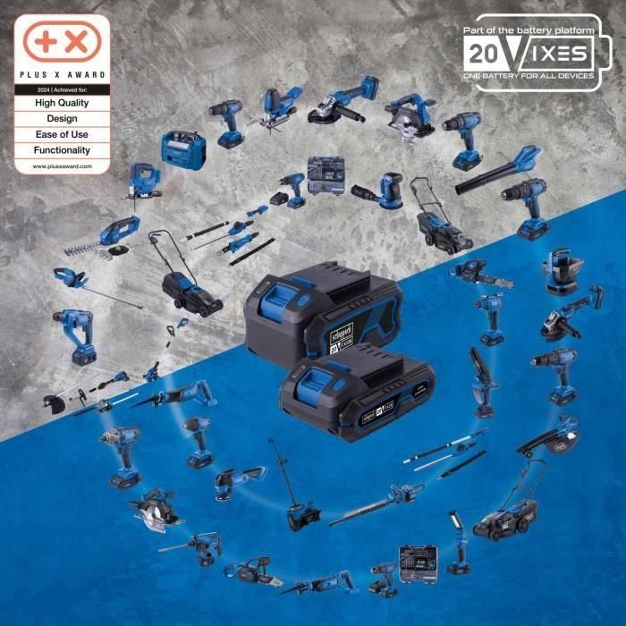 Taladro/destornillador inalámbrico IXES 20V + 1 batería de 2 Ah, cargador, caja con 74 accesorios - C-DTB74/1-X 4 Taladro/destornillador inalámbrico IXES 20V + 1 batería de 2 Ah, cargador, caja con 74 accesorios - C-DTB74/1-X 4